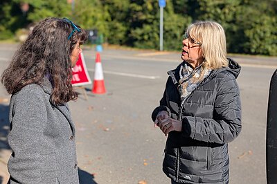 Cllr Lorraine Grocott and Manuela Perteghella MP